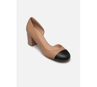 Geox D VIRNILISA 65 B, Pompa Donna, Beige/Black, 38 EU