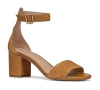 Geox D VIRNILISA 65 S A, Sandalo con Tacco Donna, Cognac, 35 EU