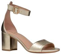 Geox D VIRNILISA 65 S A, Sandalo con Tacco Donna, Lt Gold, 39.5 EU