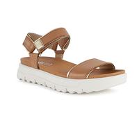Geox D Xand 2.1S B, Sandali Donna, Marrone/Oro (Camel/Lt Gold), 36 EU