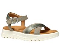 Geox D XAND 2.1S B, Sandalo Piatto Donna, Sage/Dk Green, 37 EU