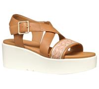 Geox D XAND 2.2S A, Sandalo con Zeppa Donna, Camel/Nude, 40 EU