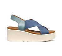 Geox D Xand 2.2s B, Sandali con Zeppa Donna, Avio, 35 EU