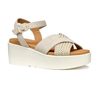 Geox D XAND 2.2S B, Sandalo con Zeppa Donna, Lt Taupe, 36 EU