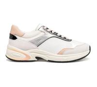 Geox D Zarvia A Sneaker, da Donna, Bianco e Argento, Taglia 38