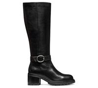 Geox Donna D Damiana Knee High Boot, Nero, 39 EU