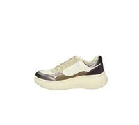 Geox Donna D Nebula 2.0 X BSneaker, Bianco Dk Argento, 36 EU