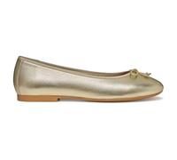 Geox Donna D New Palmaria F Ballet Flat, LT Gold/Cream, 41 EU