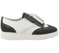 Geox donna D Thymar A bianco/nero in pelle slip-on mezza scarpa