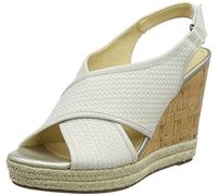 Geox Donna Janira C - Sandali con zeppa Donna, Bianco (Off White), 40 EU