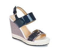 Geox DONNA JANIRA E Sandali Con Zeppa Donna,Blu (Navy), 40 EU