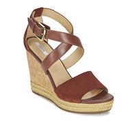 Geox Donna Janira E - Sandali con Zeppa Donna, Marrone (CIGARC6007), 35 EU
