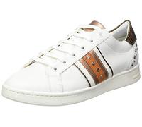 Geox Donna Sneakers, Bianco Marrone Off Wht Brown, 40 EU