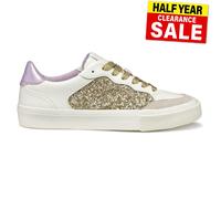 Geox Emmeleny da Donna Scarpe da Ginnastica Glittery Casual Chic Moda Oro Bianco