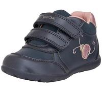 Geox Girl's B Elthan D Sneaker, Navy Dk Pink, 21 EU