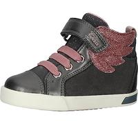 Geox Girl's B Kilwi Sneaker, Dk Grey Lt Rose, 7.5 UK Child