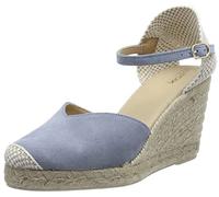 Geox Girl's D Gelsa Espadrille Wedge Sandal, Lt Sky, 3 UK