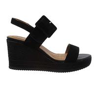 Geox Girl's D Ponza Espadrille Wedge Sandal, Nero, 39 EU