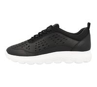 Geox Girl's D Spherica Sneaker, Nero, 7.5 UK