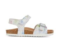 Geox Girl's J Adriel C Sandal, Bianco e rosa., 10 UK Child