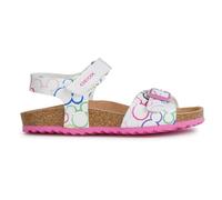 Geox Girl's J Adriel C Sandal, White Multi Coloured, 37 EU