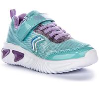 Geox Girl's J Assister Sneaker, Aqua Lilac, 2.5 UK