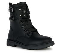Geox Girl's J Eclair Ankle Boot, Black Gun, 3 UK