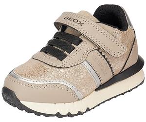 Geox Girl's J Fastics B Sneaker, Rock Dk Silver, 3 UK