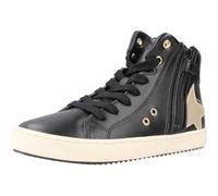 Geox Girl's J Kalispera Sneaker, Black Platinum, 9 UK Child