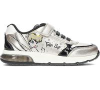 Geox J Spaceclub Girl, Scarpe da Ginnastica, Platinum Black, 35 EU