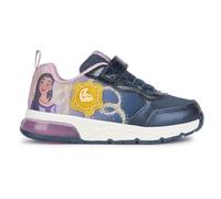 Geox Girl's J Spaceclub Sneaker, Navy Lavender, 1 UK
