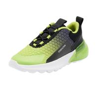 Geox J ACTIVART ILLUMINUS - Scarpe da Ginnastica, Black/Lime,