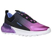 Geox J ACTIVART ILLUMINUS, Scarpe da Ginnastica, Black/Purple, 38 EU