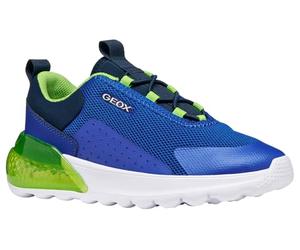 Geox J Activart IlLUMINUS Sneaker, Royal/Green, 25 EU