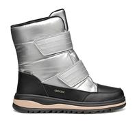 Geox J Adelhide Girl B AB Knee High Boot, Argento/Nero, 36 EU, argento/nero, 36 EU