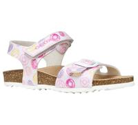 Geox J Adriel Girl C Sandal, Bianco/DK Fucsia, 30 EU