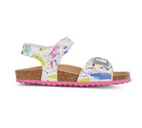 Geox J Adriel Girl C, Sandali, Bianco Fucsia, 34 EU
