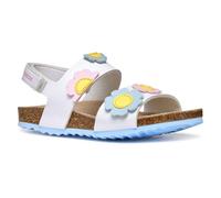 Geox J ADRIEL GIRL D - Sandalo Bambina, White/Crystal,