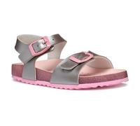 Geox J Adriel Girl I - Sandalo Bambina, Silver/Pink,