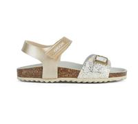 Geox J Adriel Girl Sandali da ragazza, C2204 Bianco Platino, 8.5 UK