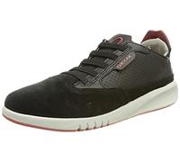 Geox J Aeranter Boy A, Sneakers Bambini e ragazzi, Black/Dk Red, 28 EU