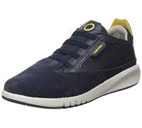Geox J Aeranter Boy A, Sneakers Bambini e ragazzi, Blu/Giallo (Navy/Ochreyellow), 30 EU