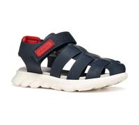 Geox J AIRADYUM BO Sandal, blu navy/rosso, 36 EU