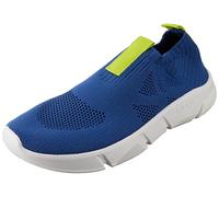 Geox J ARIL Boy, Scarpe da Ginnastica, Avio/Lime, 28 EU Stretta