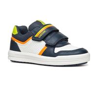 Geox J Arzach Boy A, Scarpe da Ginnastica, Navy/Fluo Green, 25 EU