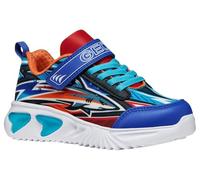 Geox J Assister Boy B Sneaker, Royal/Orange, 29 EU