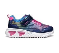 Geox J Assister Girl Sneaker, Blue/Multicolor, 32 EU, Blu Multicolore, 32 EU