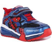 GEOX J Bayonce Bambini Si Accende Spiderman Ragazzo Scarpe IN Navy Rosso, 1 - 13