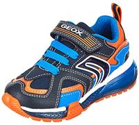 Geox J Bayonyc Boy A, Sneakers Bambini e ragazzi, Blu/Arancione (Navy/Orange), 34 EU