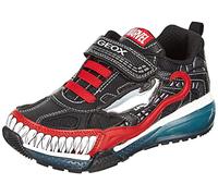 Geox J Bayonyc Boy C, Sneakers Bambini e ragazzi, Nero/Rosso (Black/Red), 34 EU